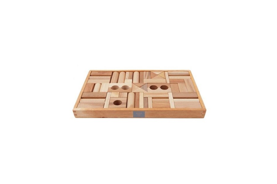 Speelgoed Wooden Story Bouwen | Wooden Story Houten Blokken, Naturelkleur (54 Stuks)