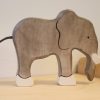 Speelgoed Holztiger Dieren & Natuur | Holztiger Olifant Van Hout, Slurf Naar Beneden