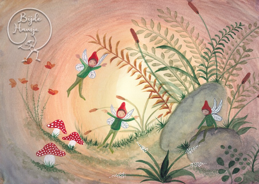 Speelkamer BijdeHansje | Bijdehansje Ansichtkaart Gnome Fairies