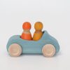 Speelgoed Grimm’s Voertuigen & Toebehoren | Grimm'S Cabrio Blauw Met Twee Poppetjes